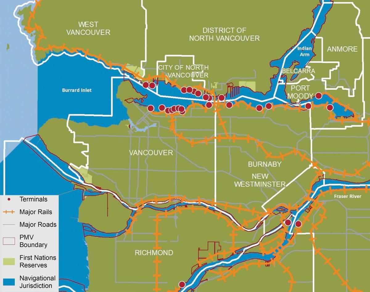 Мапа града Норт Ванкувер