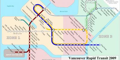 Воз карта међународни аеродром Ванкувер 