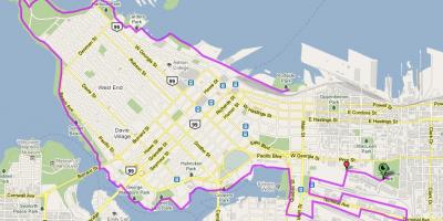 Град Ванкувер бицикл мапи