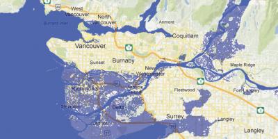 Карта Ванкувера поплаве