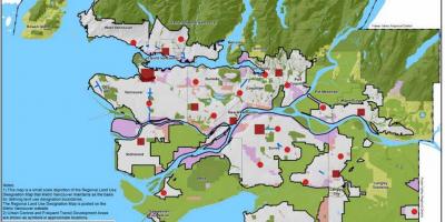 Већи Ванкувер регионални простор на мапи