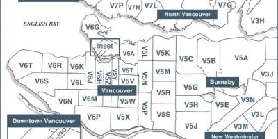 Острво Ванкувер постцодес мапи
