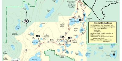 Мапа острва Ванкувер покрајинске паркова