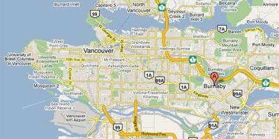 Мапа Града Ванкувер