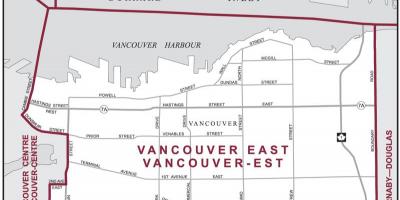 Мапа Источне Ванкувер 