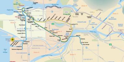 Ванкуверу мапи метроа 