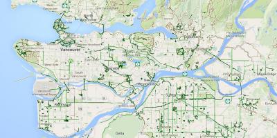 Карта Метро Ванкувер бициклизам