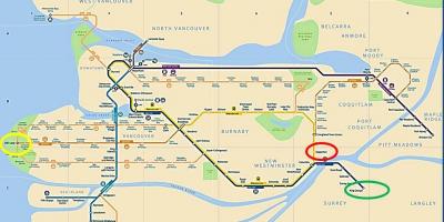 Карта метро Мейпл Ридге у Ванкувер