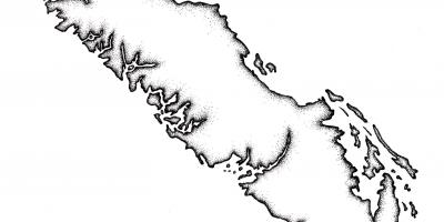 Мапа острва Ванкувер скице