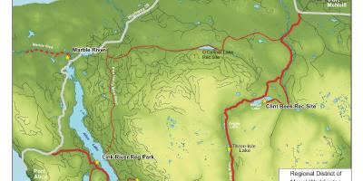 Мапа острва Ванкувер пећине
