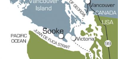 Карта суке острво Ванкувер 