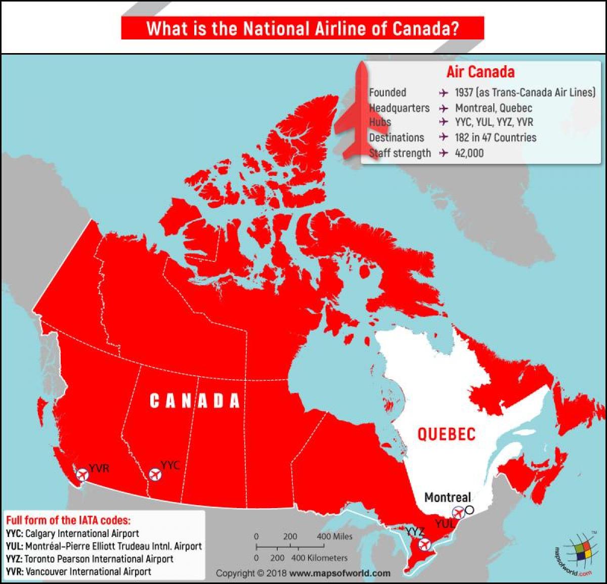 Карта међународни аеродром Ванкувер Ејр Канада