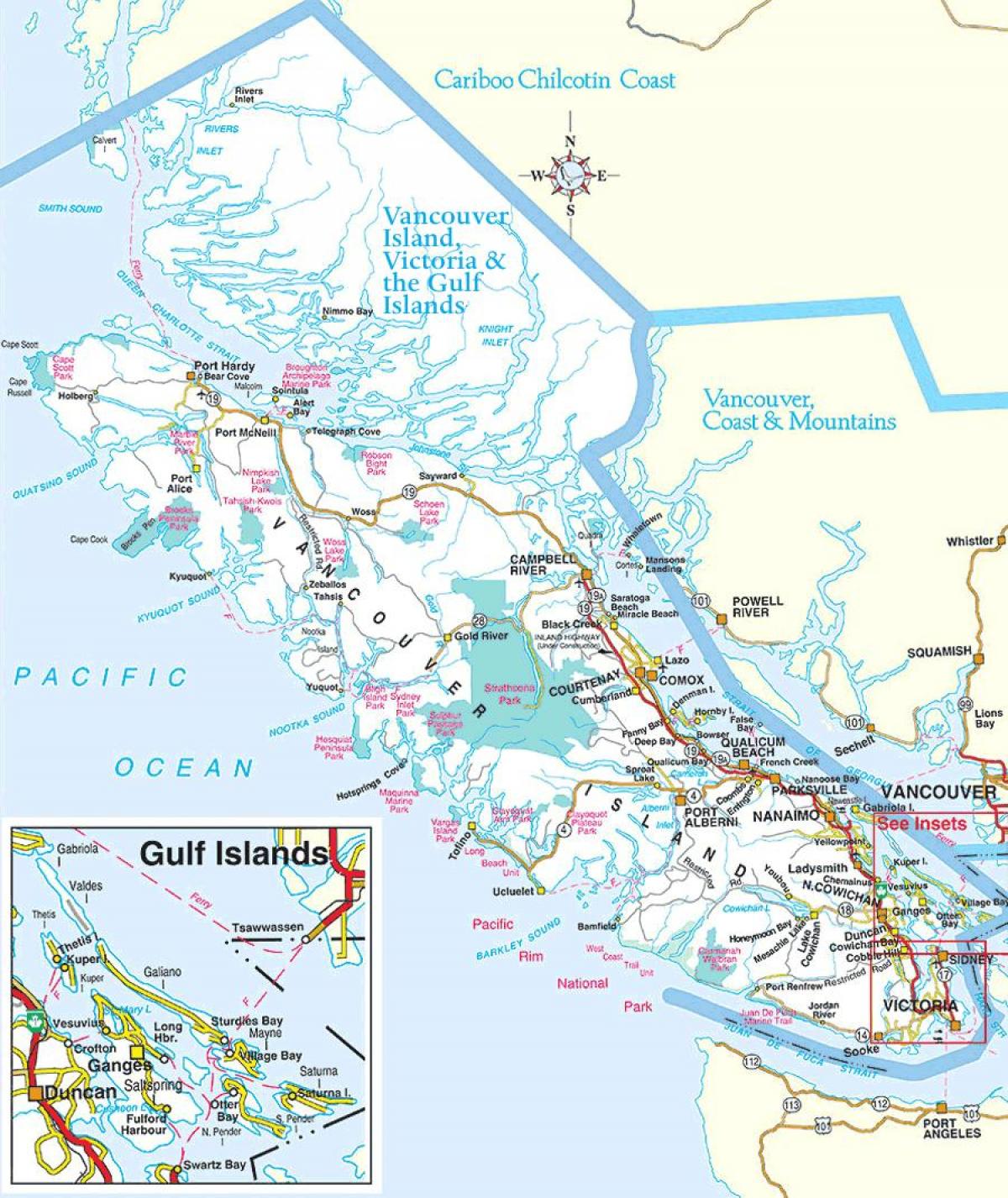 Ванкувер паркова мапи