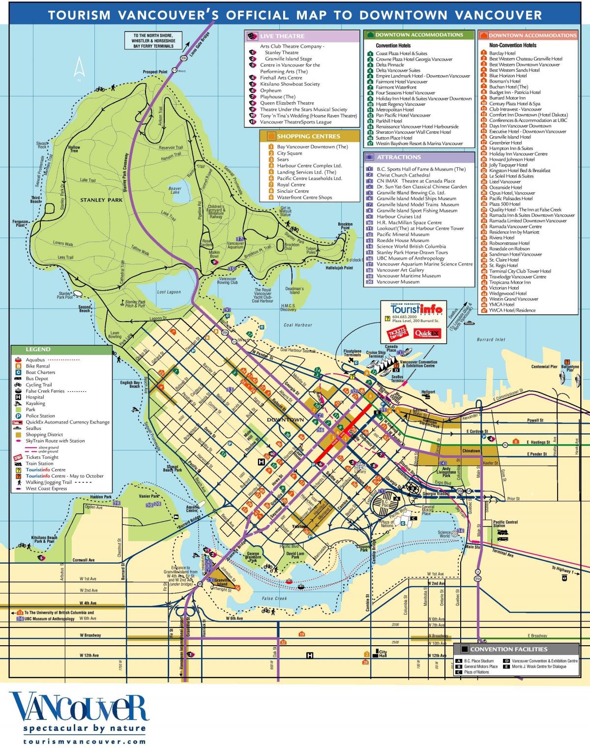 Ванкувер знаменитости карта