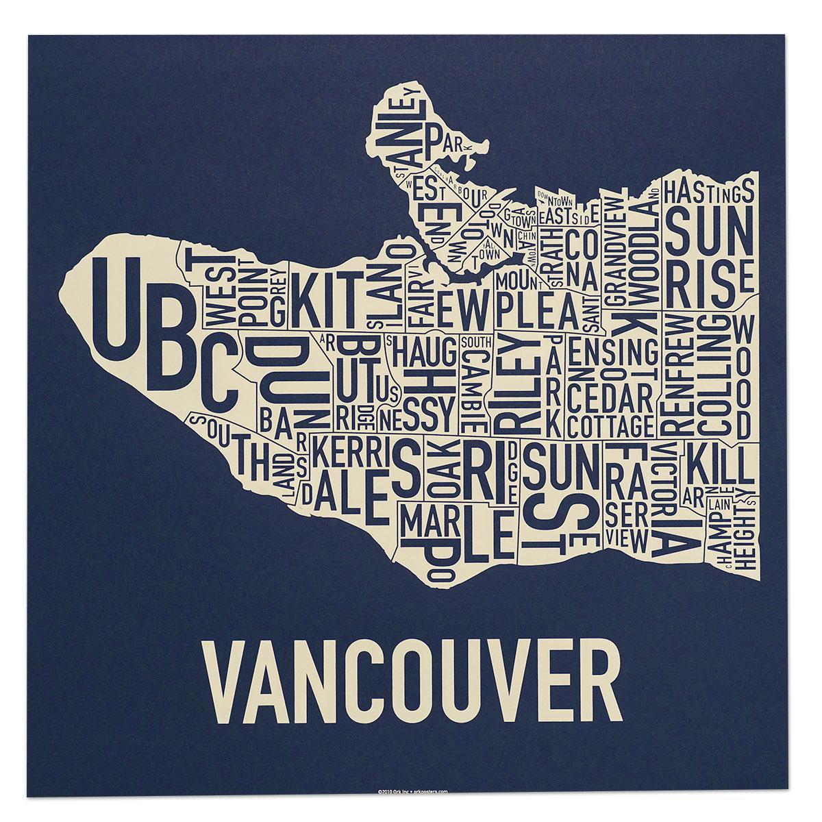 Карта Ванкувера штампе