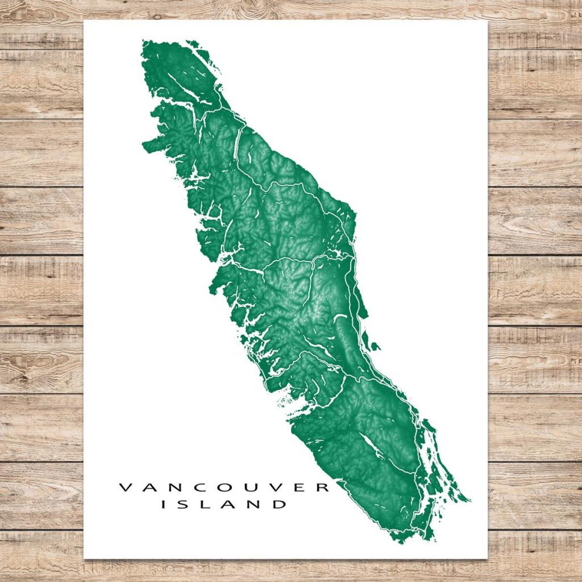 Мапа острва Ванкувер уметности