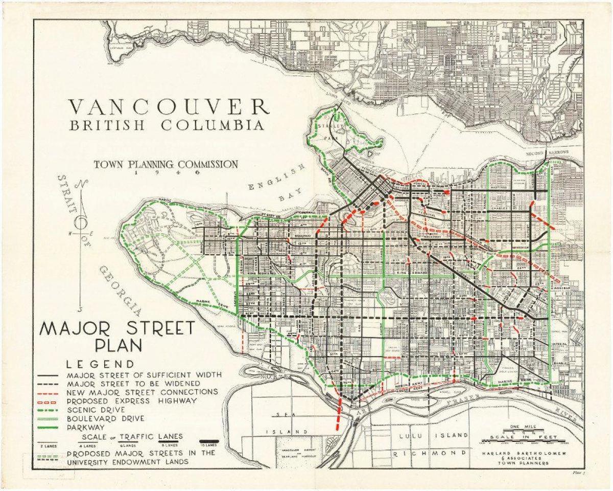 Мапа старе Ванкувер