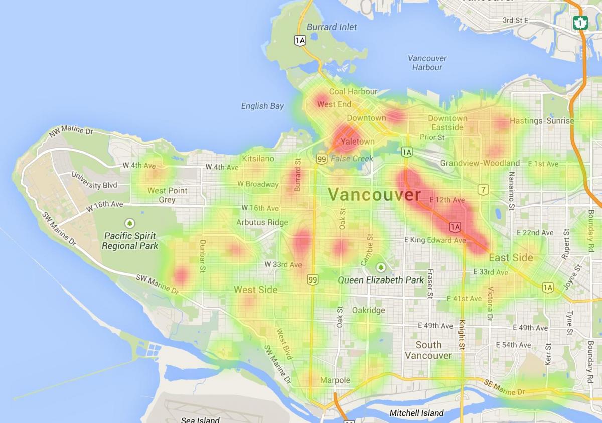 мапа града Ванкувер пре нове ере