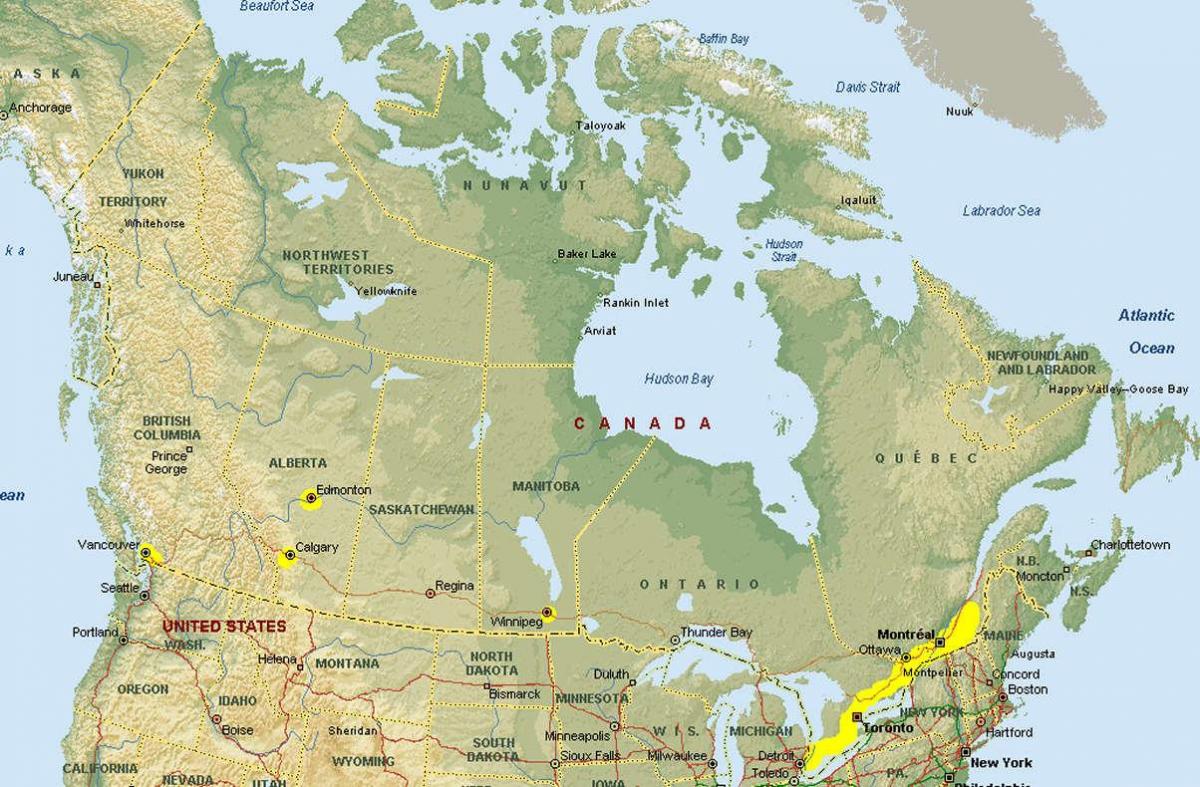 Карта преласка границе Ванкувер