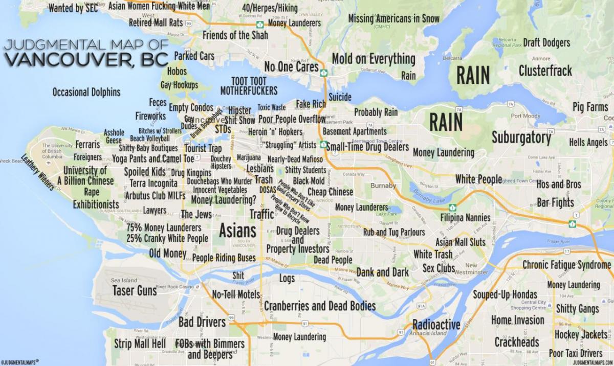 осуди мапи Ванкувера