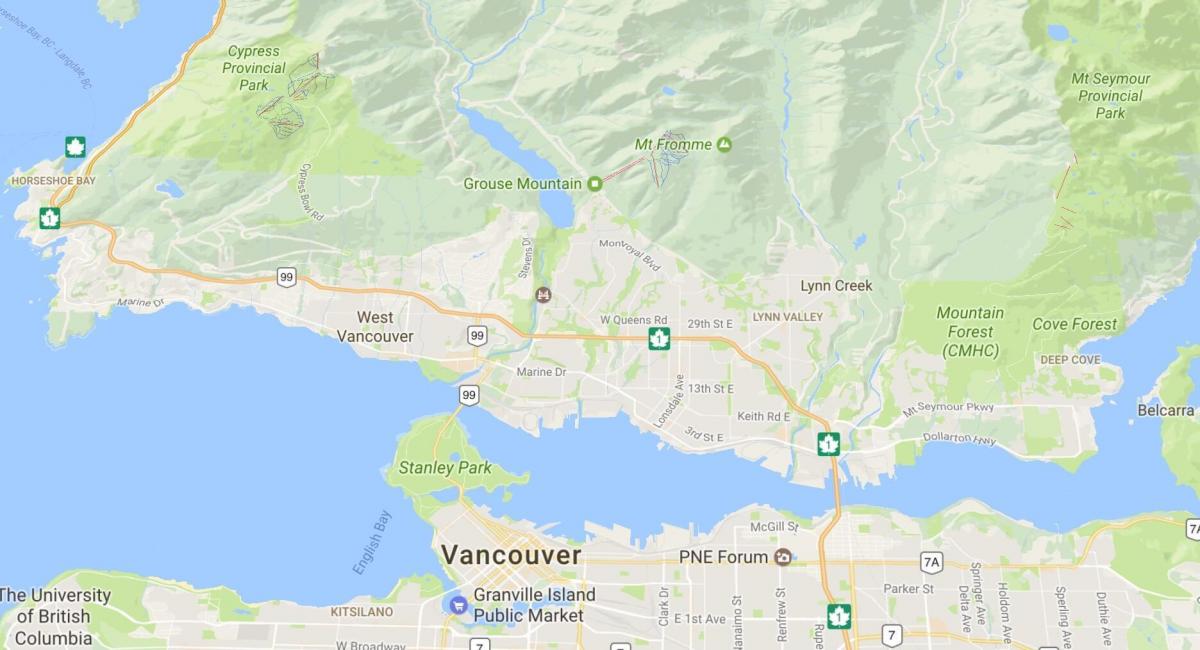 острво Ванкувер планинама мапи