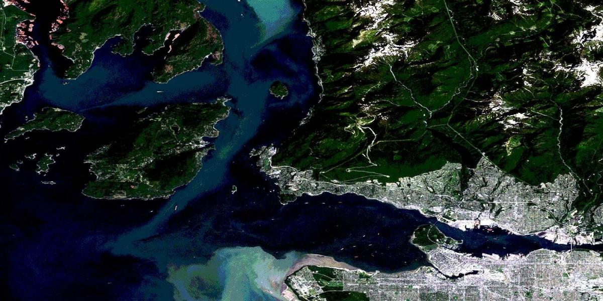 Кабловска / сателитска Карта Ванкувер 