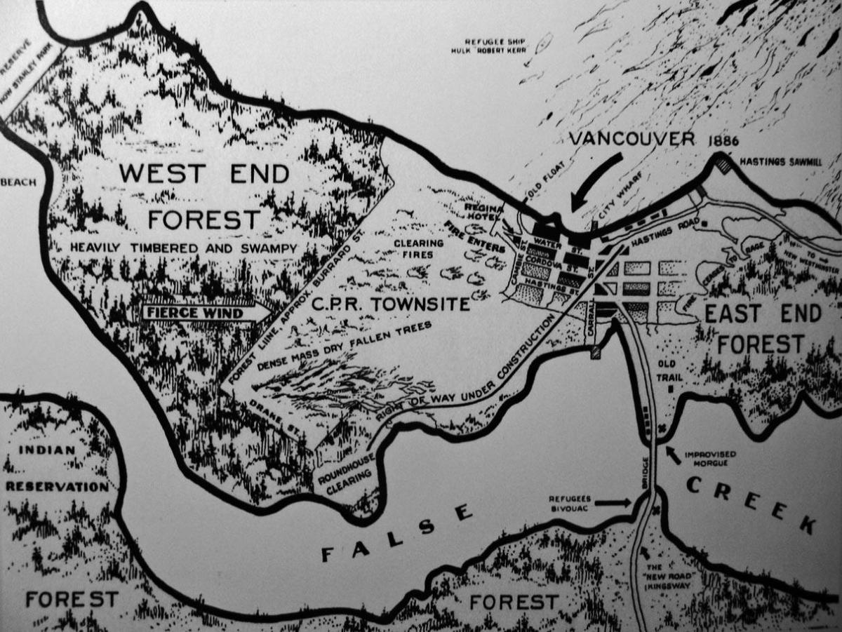Мапа старог Ванкувер