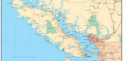 Карта Ванкувера вектор