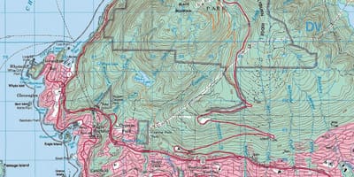 Карта Ванкувера топографске