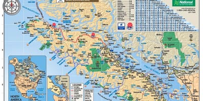 Мапа острва Ванкувер п. паркови
