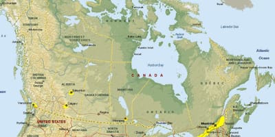 Карта преласка границе Ванкувер